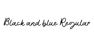 Black and blue Regular Font