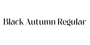 Black Autumn Regular Font