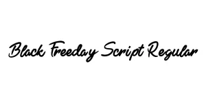 Black Freeday Script Regular Font
