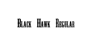 Black Hawk Regular Font