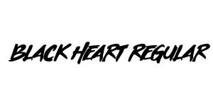 Black Heart Regular Font