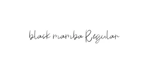 black mamba Regular Font