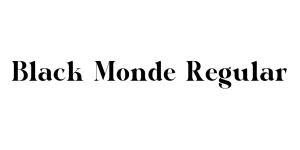 Black Monde Regular Font
