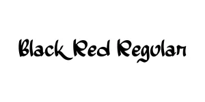 Black Red Regular Font
