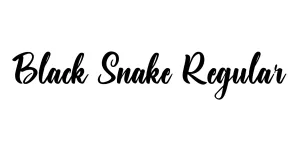 Black Snake Regular Font