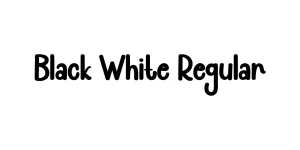 Black White Regular Font
