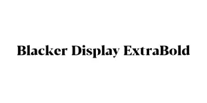 Blacker Display ExtraBold Font