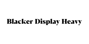 Blacker Display Heavy Font