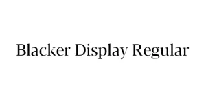 Blacker Display Regular Font