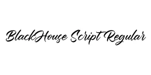 BlackHouse Script Regular Font