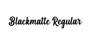 Blackmatte Regular Font