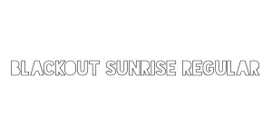 Blackout Sunrise Regular Font