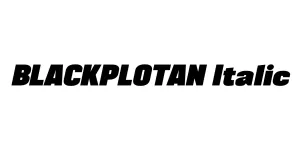 BLACKPLOTAN Italic Font