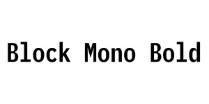 Block Mono Bold Font
