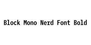 Block Mono Nerd Font Bold Font