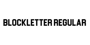 Blockletter Regular Font