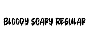 Bloody Scary Regular Font