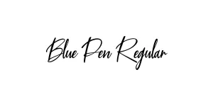 Blue Pen Regular Font