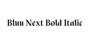 Bluu Next Bold Italic Font