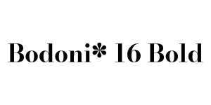 Bodoni* 16 Bold Font
