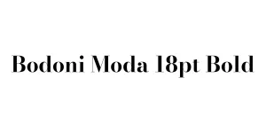 Bodoni Moda 18pt Bold Font