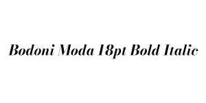 Bodoni Moda 18pt Bold Italic Font
