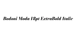 Bodoni Moda 18pt ExtraBold Italic Font