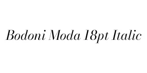 Bodoni Moda 18pt Italic Font