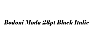 Bodoni Moda 28pt Black Italic Font