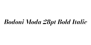 Bodoni Moda 28pt Bold Italic Font