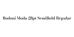 Bodoni Moda 28pt SemiBold Regular Font