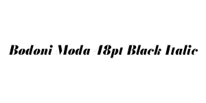Bodoni Moda 48pt Black Italic Font