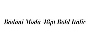 Bodoni Moda 48pt Bold Italic Font