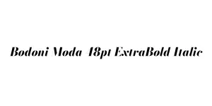 Bodoni Moda 48pt ExtraBold Italic Font