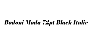 Bodoni Moda 72pt Black Italic Font