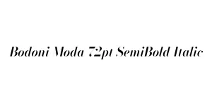 Bodoni Moda 72pt SemiBold Italic Font
