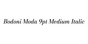 Bodoni Moda 9pt Medium Italic Font