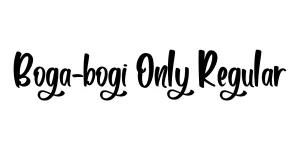 Boga-bogi Only Regular Font
