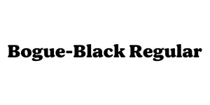 Bogue-Black Regular Font