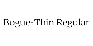 Bogue-Thin Regular Font