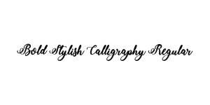 Bold Stylish Calligraphy Regular Font