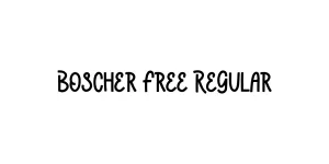 Boscher Free Regular Font