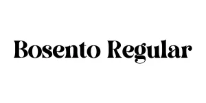 Bosento Regular Font