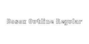 Bosox Outline Regular Font