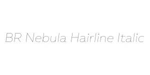 BR Nebula Hairline Italic Font