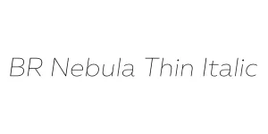 BR Nebula Thin Italic Font