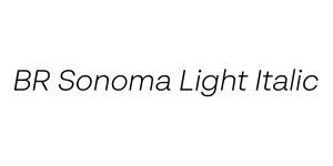 BR Sonoma Light Italic Font
