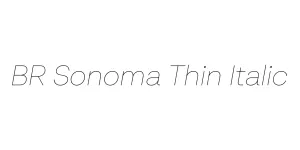 BR Sonoma Thin Italic Font