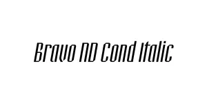 Bravo ND Cond Italic Font