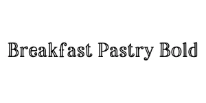 Breakfast Pastry Bold Font